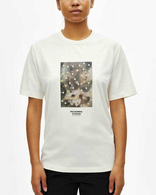 PAS NORMAL STUDIOS Off-Race Tech Graphic - Off White Camiseta
