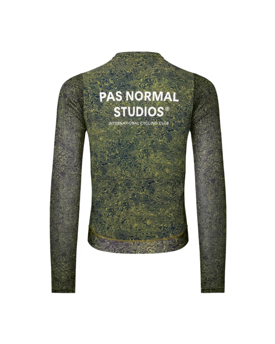 PAS NORMAL STUDIOS  Essential Light Long Sleeve Jersey Grain Dark Lime Hombre