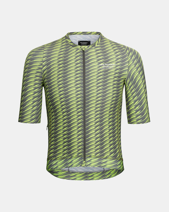 PAS NORMAL Solitude Dark Moss/Lime Green Maillot ciclismo