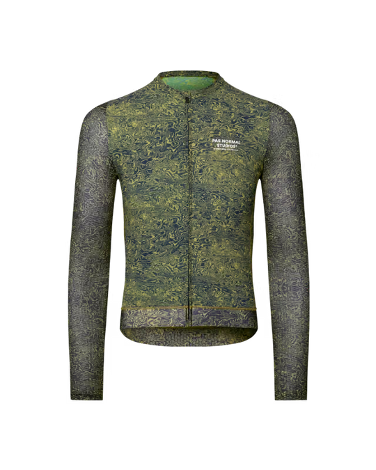 PAS NORMAL STUDIOS  Essential Light Long Sleeve Jersey Grain Dark Lime Hombre