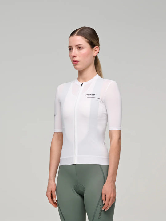 MAAP Training Jersey White Maillot Corto Mujer