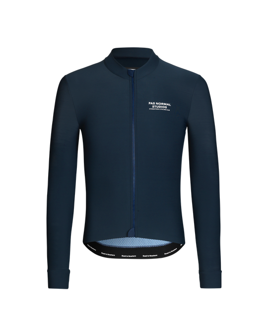 PAS NORMAL Essential Long Sleeve — Navy Maillot Largo ciclismo