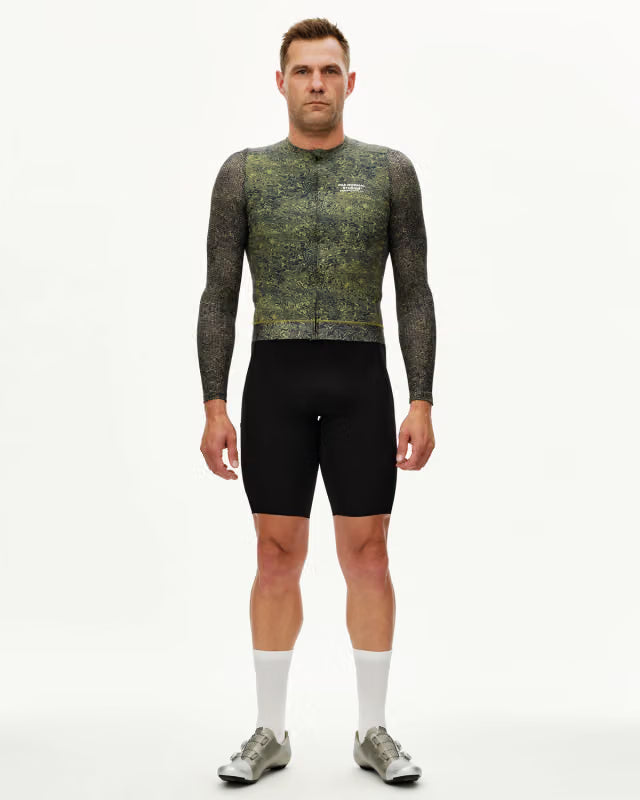 PAS NORMAL STUDIOS  Essential Light Long Sleeve Jersey Grain Dark Lime Hombre