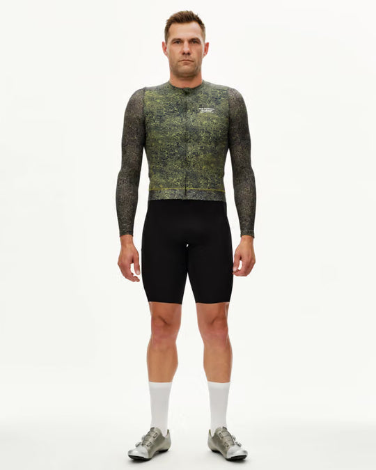 PAS NORMAL STUDIOS  Essential Light Long Sleeve Jersey Grain Dark Lime Hombre